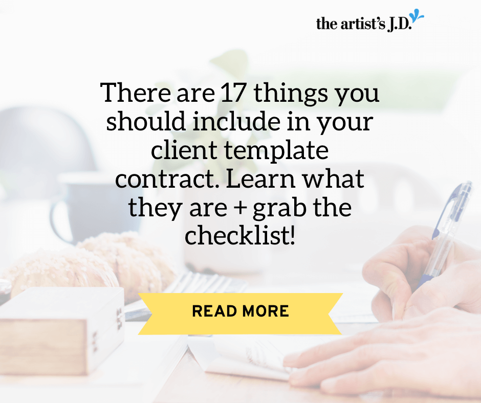 Contracts can be scary, but they are essential to every creative business. Learn the 17 things you should consider including when you write your contract.