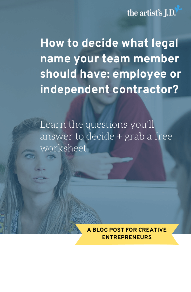 When adding team members we want to call them independent contractors. But what’s the right name for that team member: employee or independent contractor?