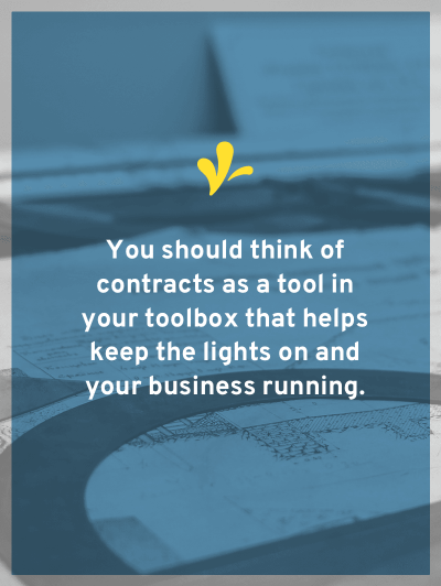 There are two contracts that can protect your creative business and avoid the 1 am panic attack: a client contract and an independent contractor agreement.