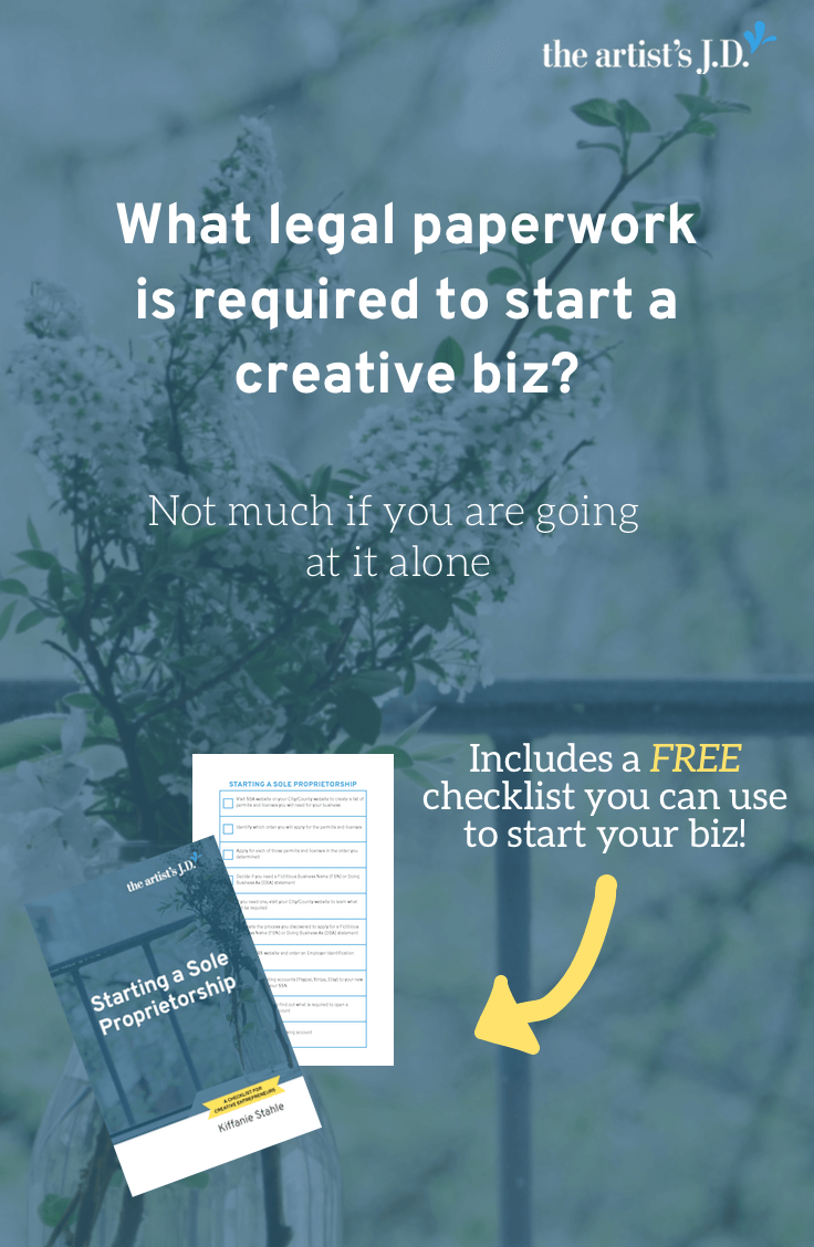 Are you starting a creative business? Click through to download a checklist that will give you what you need to get your business up and running and stay on the right side of the law.