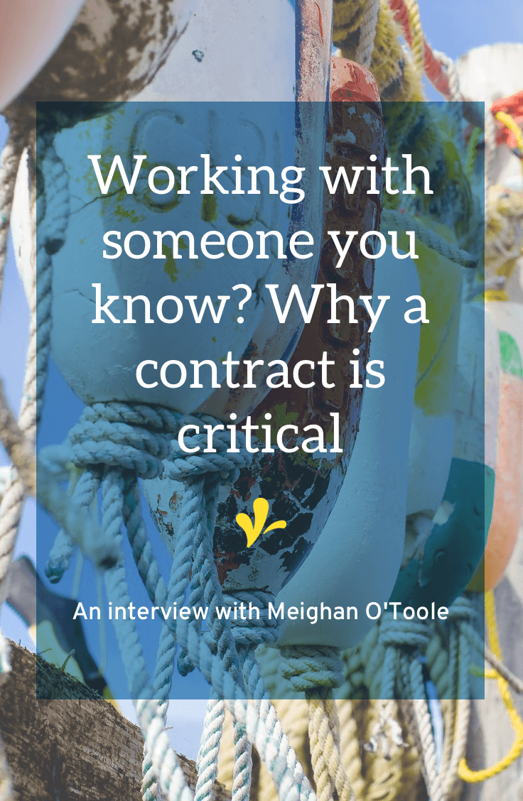 Meighan O'Toole was reminded the hard way of how important contracts are, especially when dealing with acquaintances. Click through to read the whole story and see how a quick email exchange can form a contract.