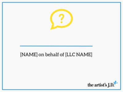Option 1: [NAME] on behalf of [LLC NAME]