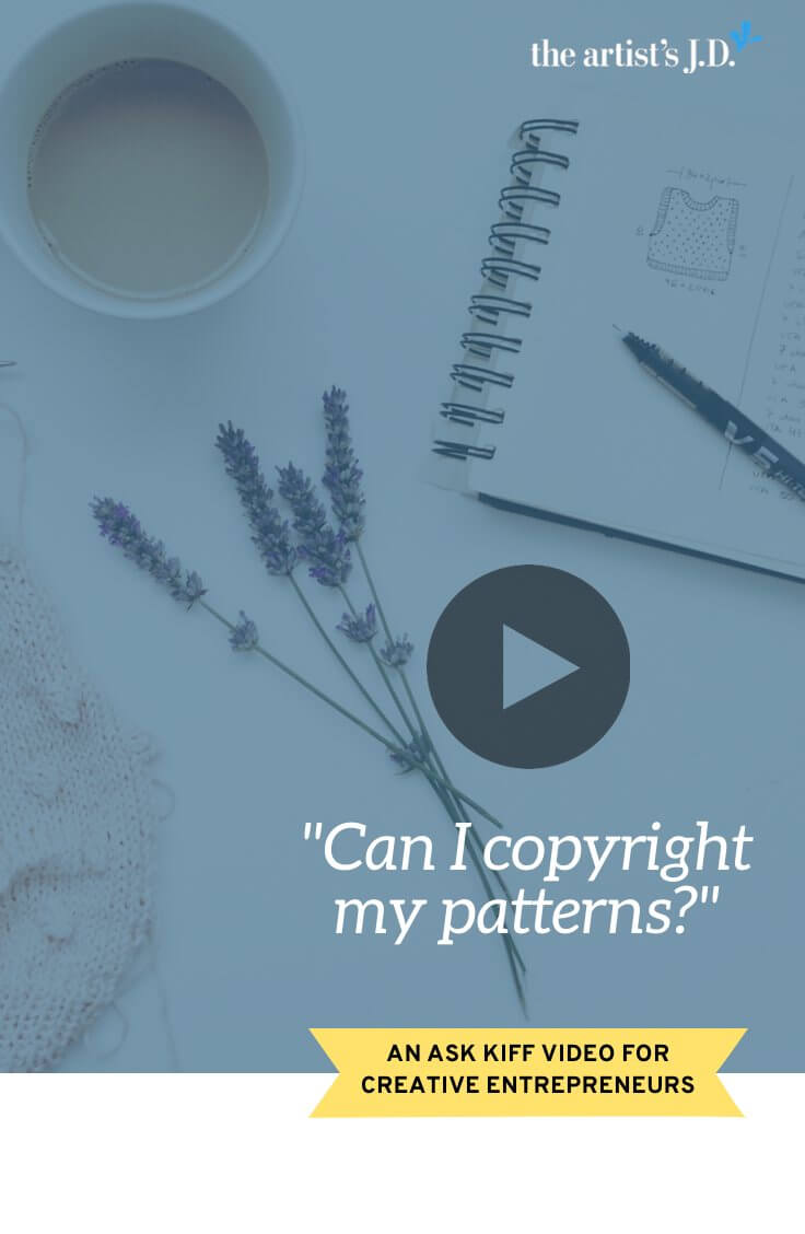 Have you seen “For personal use only” on patterns. Are patterns protected by copyright? Does this hold up? That’s what we cover in this Ask Kiff video.