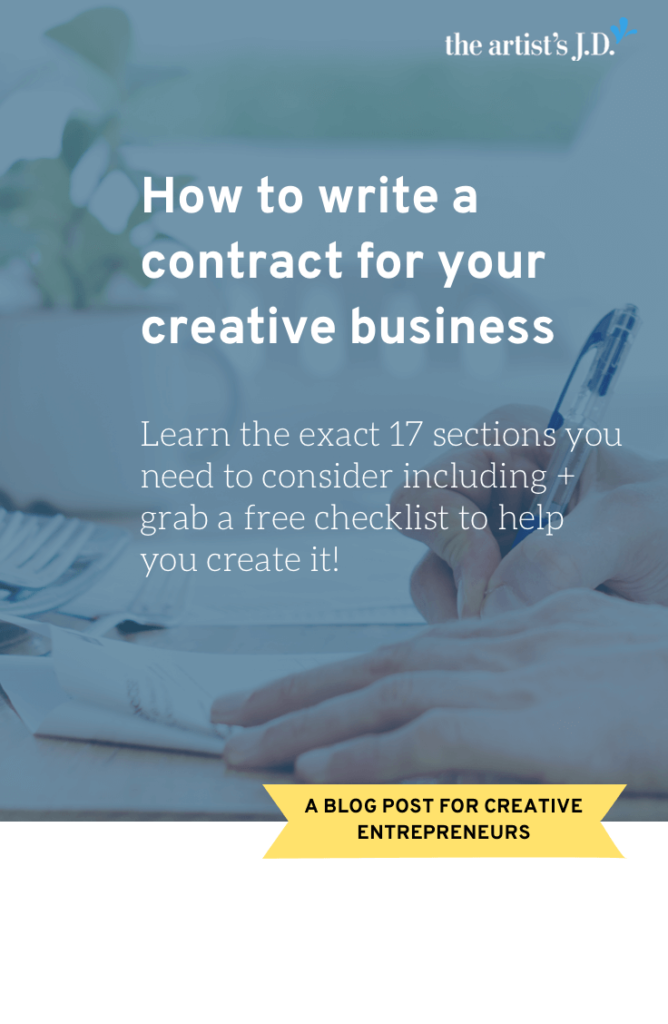 How to write a contract for your creative business (+ free checklist!)