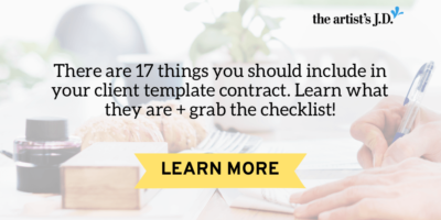 Contracts can be scary, but they are essential to every creative business. Learn the 17 things you should consider including when you write your contract.