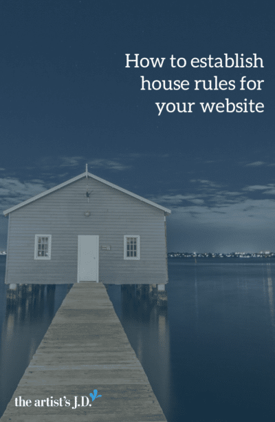 I like to think of your website as your virtual home. And your terms of service and disclaimer help you establish house rules with these visitors.