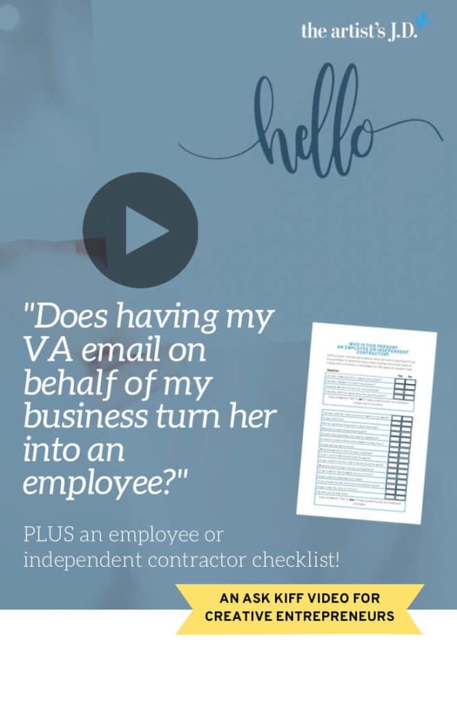 Va Email Does having my VA email for my business make her an employee?