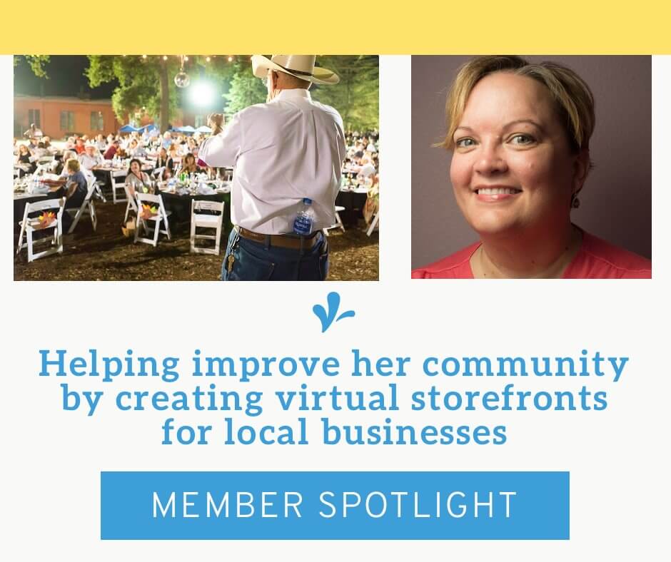 Elizabeth Hahn creates virtual storefronts for local businesses. She loves watching her clients succeed because it makes her community a better place to live.